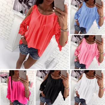 New Fashion Casual Women T-shirts O-Neck Patchwork Lace Short Sleeve Shirt Plus Size Solid Color Loose Women Clothes Female Tops
New Fashion Casual Women T-shirts O-Neck Patchwork Lace Short Sleeve Shirt Plus Size Solid Color Loose Women Clothes Female Tops