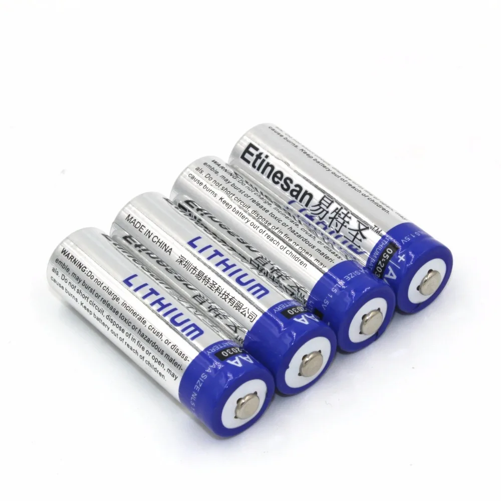 4pcs/lot Etinesan SUPER Powerful Lithium 1.5V Powerful AA Single use Batteries Good price and quality.15-year shelf life
4pcs/lot Etinesan SUPER Powerful Lithium 1.5V Powerful AA Single use Batteries Good price and quality.15-year shelf life