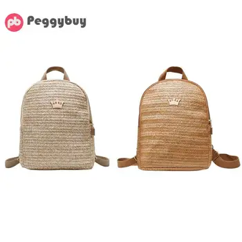 Straw Woven Travel Backpacks Women Shoulder Schoolbags Crown Decor Knapsack bolsa feminina
Straw Woven Travel Backpacks Women Shoulder Schoolbags Crown Decor Knapsack bolsa feminina