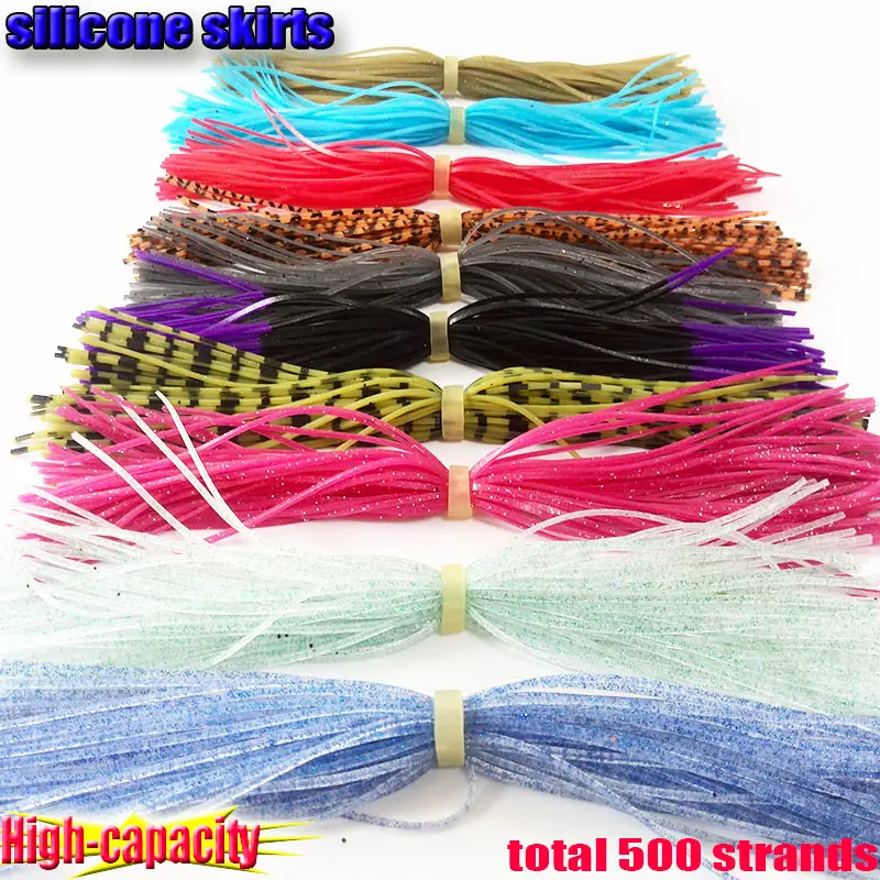 high quality professional production high-capacity 50 strands 10 bundles silincone skirts total 500 | Спорт и развлечения