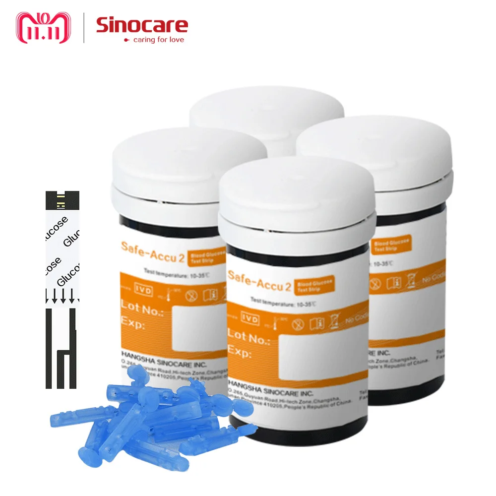 (100pcs for Safe-Accu2) Sinocare Blood Glucose Test Strips and Lancets for Diabetes Tester Blood Sugar Meter
(100pcs for Safe-Accu2) Sinocare Blood Glucose Test Strips and Lancets for Diabetes Tester Blood Sugar Meter