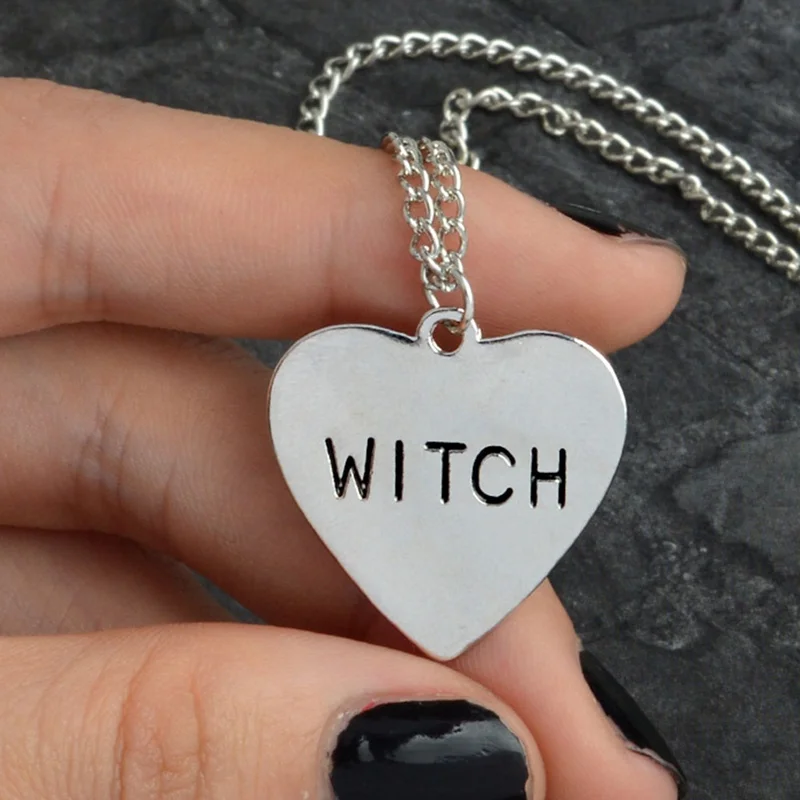 New Design Antique Printed Heart Shaped Silver Color Letter Necklace Pendant Witch Charm
New Design Antique Printed Heart Shaped Silver Color Letter Necklace Pendant Witch Charm