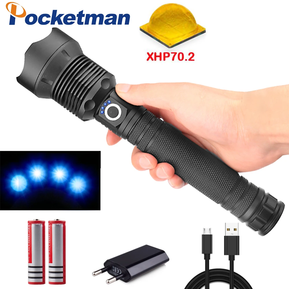 50000 lumens XLamp xhp70.2 most powerful flashlight usb Zoom led torch xhp70 xhp50 18650 or 26650 battery Best Camping, Outdoor
50000 lumens XLamp xhp70.2 most powerful flashlight usb Zoom led torch xhp70 xhp50 18650 or 26650 battery Best Camping, Outdoor
