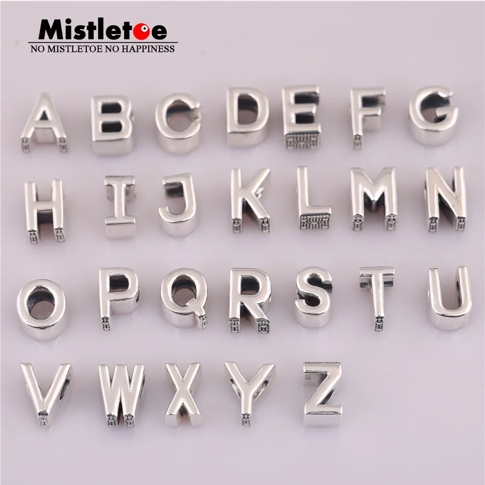 Mistletoe 925 Sterling Silver Letter A B C D E F G H I J K L M N O P Q R S T U V W X Y Z Charm Bead European Bracelet Jewelrly
Mistletoe 925 Sterling Silver Letter A B C D E F G H I J K L M N O P Q R S T U V W X Y Z Charm Bead European Bracelet Jewelrly