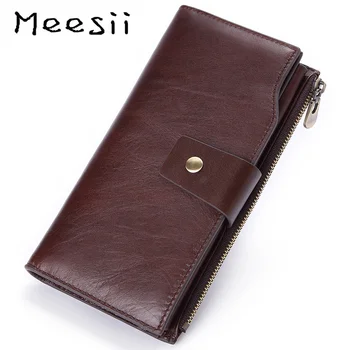 Meesii Genuine Leather Long Men Wallet Casual Business Male Clutch Bag Double-fold Purse Zipper Card Holder Vintage Card Case
Meesii Genuine Leather Long Men Wallet Casual Business Male Clutch Bag Double-fold Purse Zipper Card Holder Vintage Card Case