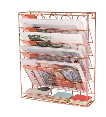 European Simple Rose Gold Iron Bookshelf Desktop Books Magazine Storage Rack creative storage rack folder rack
European Simple Rose Gold Iron Bookshelf Desktop Books Magazine Storage Rack creative storage rack folder rack