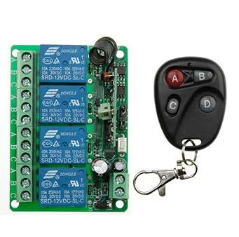 DC12V 4CH RF Wireless Remote Control System transmitter and receiver universal gate remote control /lamp/ window/Garage Door
DC12V 4CH RF Wireless Remote Control System transmitter and receiver universal gate remote control /lamp/ window/Garage Door
