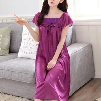 Ladies Sexy Silk Satin Night Dress Sleeveless Nighties Nightgown Free Size Nightdress Lace Sleepwear Nightwear For Women
Ladies Sexy Silk Satin Night Dress Sleeveless Nighties Nightgown Free Size Nightdress Lace Sleepwear Nightwear For Women