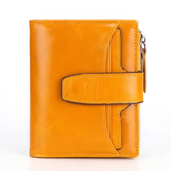 Retro style RFID Anti-magnetic women wallet Oil wax cowhide short wallets genuine leather men purse quality assurance
Retro style RFID Anti-magnetic women wallet Oil wax cowhide short wallets genuine leather men purse quality assurance