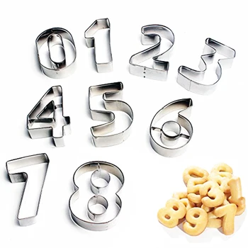 9Pcs/set Stainless Steel Number Shaped Cookie Cutter Fondant Biscuit Mold/ Great Fun For Your Kids
9Pcs/set Stainless Steel Number Shaped Cookie Cutter Fondant Biscuit Mold/ Great Fun For Your Kids