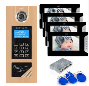 XinSiLu Visual building intercom system doorbell 7" Video Door Phone w/t Inductive and Password Unlocking for 4-apartments
XinSiLu Visual building intercom system doorbell 7" Video Door Phone w/t Inductive and Password Unlocking for 4-apartments