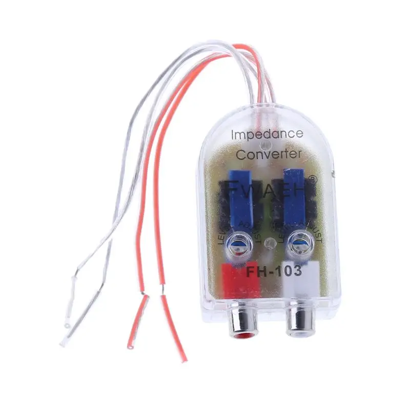 12V RCA Car Stero Radio Converter Speaker High To Low Amplifier Audio Impedance Converter
12V RCA Car Stero Radio Converter Speaker High To Low Amplifier Audio Impedance Converter