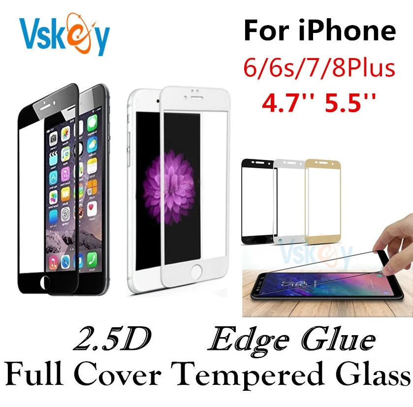 VSKEY 10PCS 2.5D Full Cover Tempered Glass For iPhone 6 7 8 Screen Protector iPhone 6S Plus Protective Glass Film
VSKEY 10PCS 2.5D Full Cover Tempered Glass For iPhone 6 7 8 Screen Protector iPhone 6S Plus Protective Glass Film