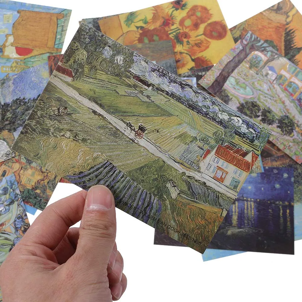30 Sheet/ Box Van Gogh Oil Painting Bookmarks Postcards Vintage Greeting Wish Card Fashion GiftOffice Stationery supplies
30 Sheet/ Box Van Gogh Oil Painting Bookmarks Postcards Vintage Greeting Wish Card Fashion GiftOffice Stationery supplies