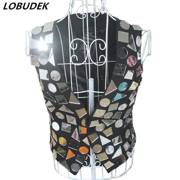 2016 new male mirror vest costume whole network male ds gold intensive gold mirror surface vest singer dancer prom party 
2016 new male mirror vest costume whole network male ds gold intensive gold mirror surface vest singer dancer prom party