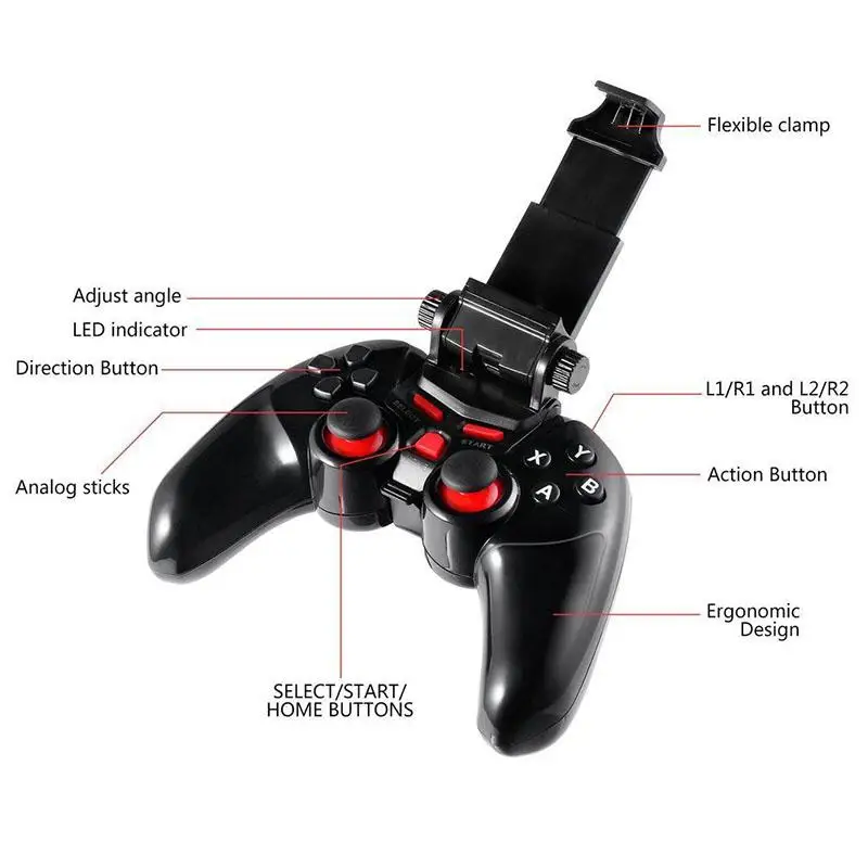 DOBE TI-465 Wireless Bluetooth Game Controller Gamepad for Android iPhone PS tablet PC with Removable Bracket r25
DOBE TI-465 Wireless Bluetooth Game Controller Gamepad for Android iPhone PS tablet PC with Removable Bracket r25
