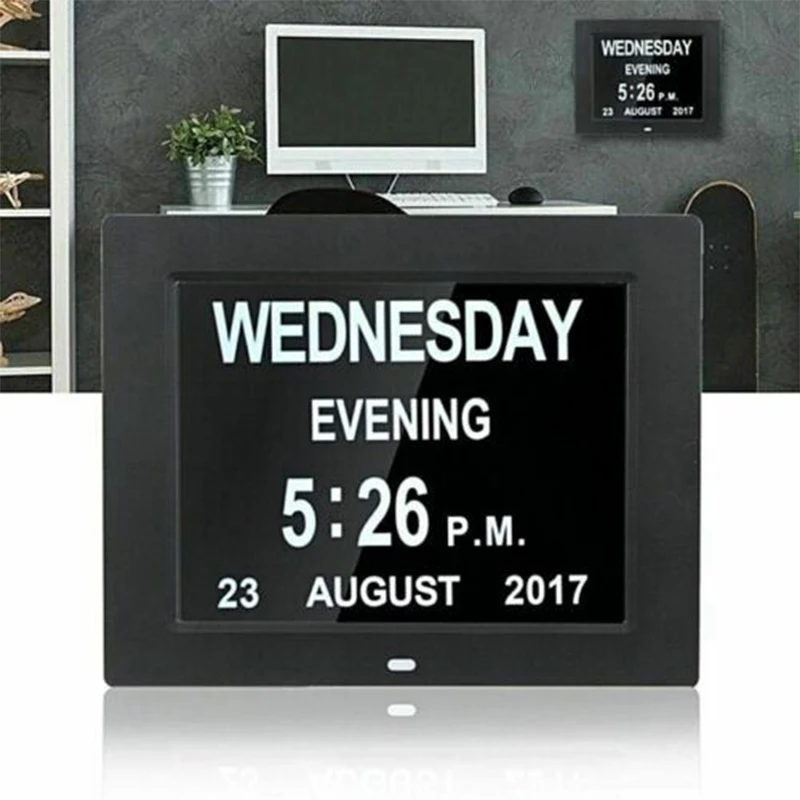 8'' Home LED Digital Table Clock Electronic Calendar Desk Clock 8 Languages Large Letter Office Desk Clock Decoration
8'' Home LED Digital Table Clock Electronic Calendar Desk Clock 8 Languages Large Letter Office Desk Clock Decoration