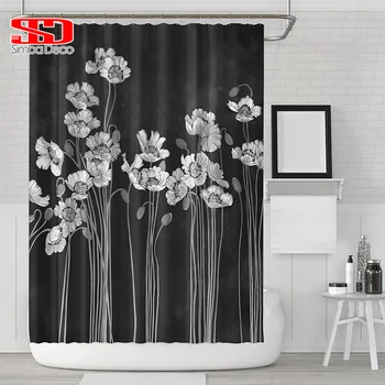 Modern Style Black Shower Curtain for Bathroom Hooks Decoration Bathtub Waterproof Mildew Simple Fabric for Curtains Floral
Modern Style Black Shower Curtain for Bathroom Hooks Decoration Bathtub Waterproof Mildew Simple Fabric for Curtains Floral