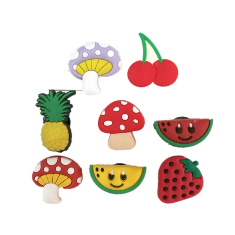 8pcs Cute Fruit High Quality PVC Shoe Charms Accessories Buttons fit Wristbands Bracelets JIBZ Buttons Kids Party Gifts
8pcs Cute Fruit High Quality PVC Shoe Charms Accessories Buttons fit Wristbands Bracelets JIBZ Buttons Kids Party Gifts