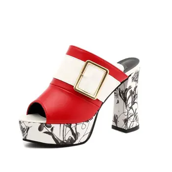 Women Super High Slippers Summer Slip On Shoes Woman Sexy High Heels Print Female Fashion Platform Sandals Square Heel Slides
Women Super High Slippers Summer Slip On Shoes Woman Sexy High Heels Print Female Fashion Platform Sandals Square Heel Slides