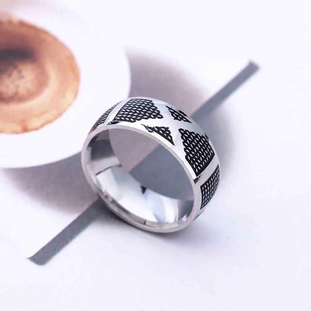 8mm Titanium Vintage Ring Silver Color Rings For Men Women 316L Stainless Steel Charms
8mm Titanium Vintage Ring Silver Color Rings For Men Women 316L Stainless Steel Charms