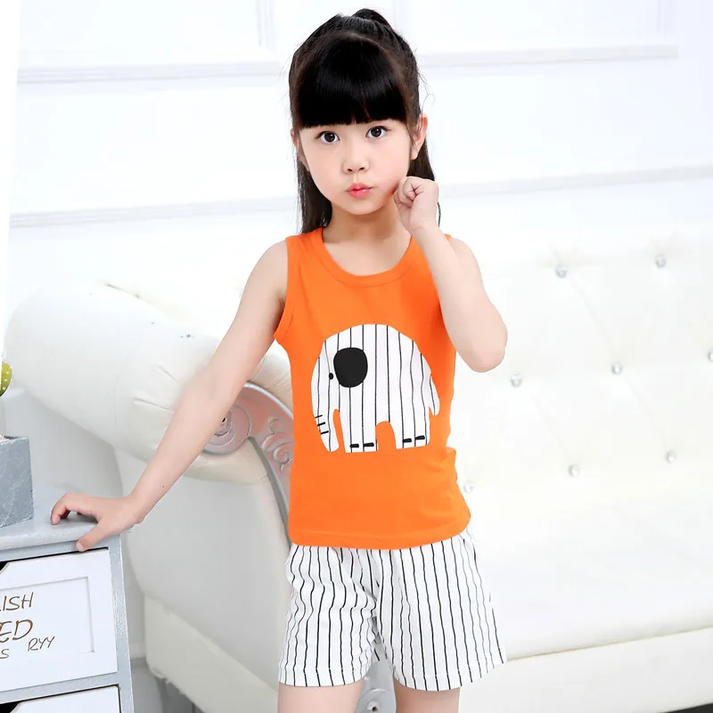 SAILEROAD Summer Pijama Infantil Sets Baby Girl Cartoon Elephant Pajamas Vest Top Shorts Pants Set Clothes Children Clothing Set
SAILEROAD Summer Pijama Infantil Sets Baby Girl Cartoon Elephant Pajamas Vest Top Shorts Pants Set Clothes Children Clothing Set