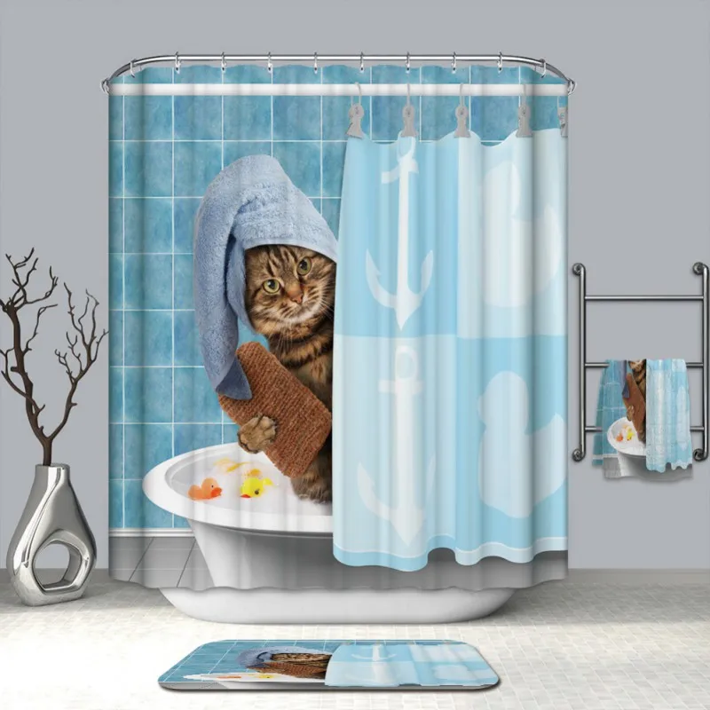 2018 Mildew Waterproof Polyester Fabric Shower Curtain Lovely Dog Cat Pattern Shower Curtain Bathroom Christmas Decor
2018 Mildew Waterproof Polyester Fabric Shower Curtain Lovely Dog Cat Pattern Shower Curtain Bathroom Christmas Decor