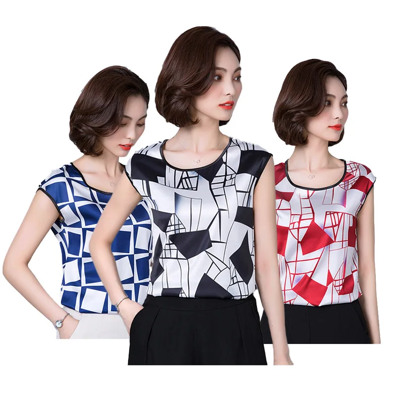 2019 Women Blouse Summer Tops Short Sleeve Sleeveless Print Chiffon Shirt Ladies Slik Blusas Fashion Casual Plus Size 5XL M11
2019 Women Blouse Summer Tops Short Sleeve Sleeveless Print Chiffon Shirt Ladies Slik Blusas Fashion Casual Plus Size 5XL M11
