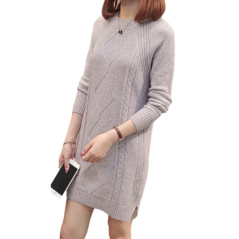 Autumn Winter Women Sweater Dresses 2019 New O-Neck Pullovers Loose Knitted Sweater Loose Casual Long Sleeve Dresses RE2557
Autumn Winter Women Sweater Dresses 2019 New O-Neck Pullovers Loose Knitted Sweater Loose Casual Long Sleeve Dresses RE2557