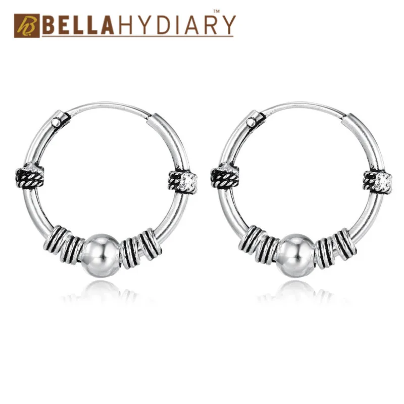 Boho Gypsy Punk Worn Retro Minimalist Beads Hoop Earrings Female Small Round Circle Earring Women Men Jewelry Metal Earrings
Boho Gypsy Punk Worn Retro Minimalist Beads Hoop Earrings Female Small Round Circle Earring Women Men Jewelry Metal Earrings