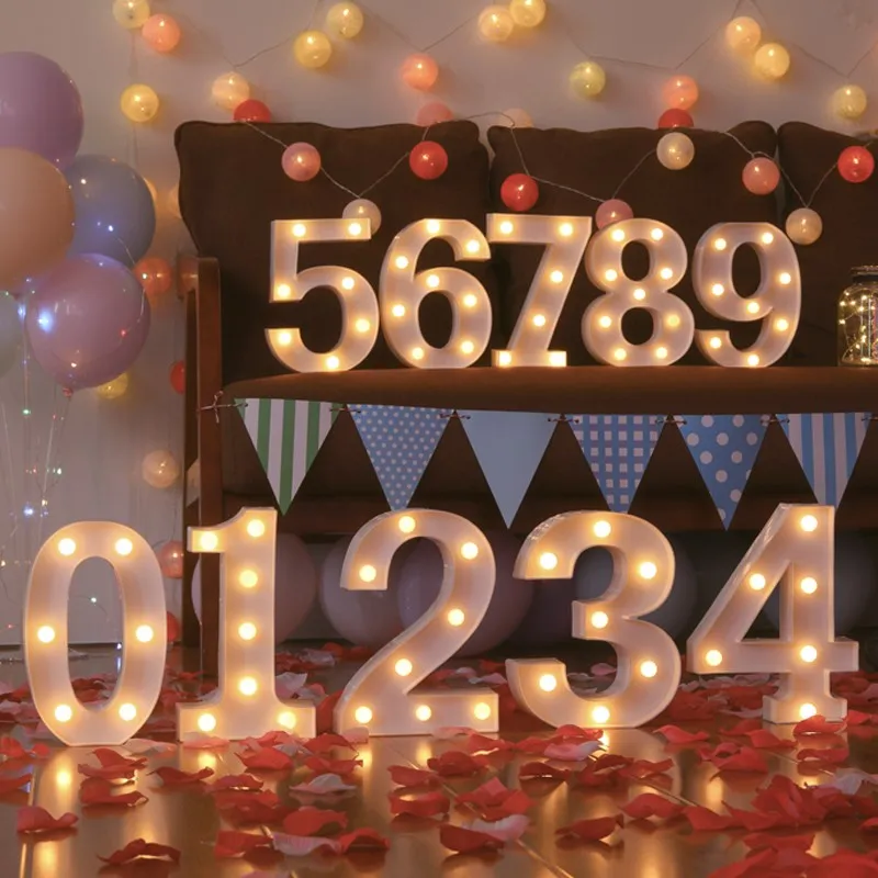Creative 1-9 Numbers LED Night Light For Birthday Wedding Party DIY Wall Decoration Marquee Lights Lamp Home Culb Outdoor
Creative 1-9 Numbers LED Night Light For Birthday Wedding Party DIY Wall Decoration Marquee Lights Lamp Home Culb Outdoor