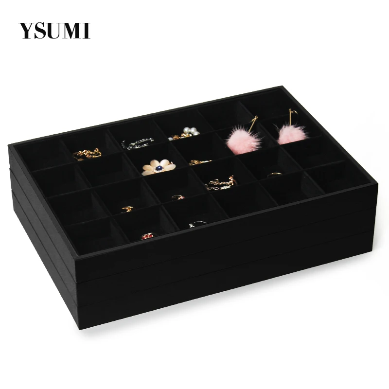 YSUMI Black PU Leather and velvet 24 Grids Jewelry Display Stand Pallet Necklace Tray Bracelet Rings Bracelet Jewelry Organizer
YSUMI Black PU Leather and velvet 24 Grids Jewelry Display Stand Pallet Necklace Tray Bracelet Rings Bracelet Jewelry Organizer