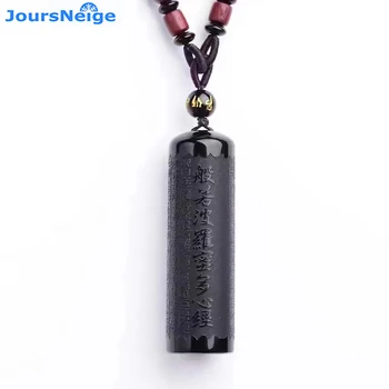 Dropshipping Black Natural Obsidian Stone Pendants Prajna Paramita Heart Sutra Pendant Necklace Evil Transport Safety Jewelry
Dropshipping Black Natural Obsidian Stone Pendants Prajna Paramita Heart Sutra Pendant Necklace Evil Transport Safety Jewelry