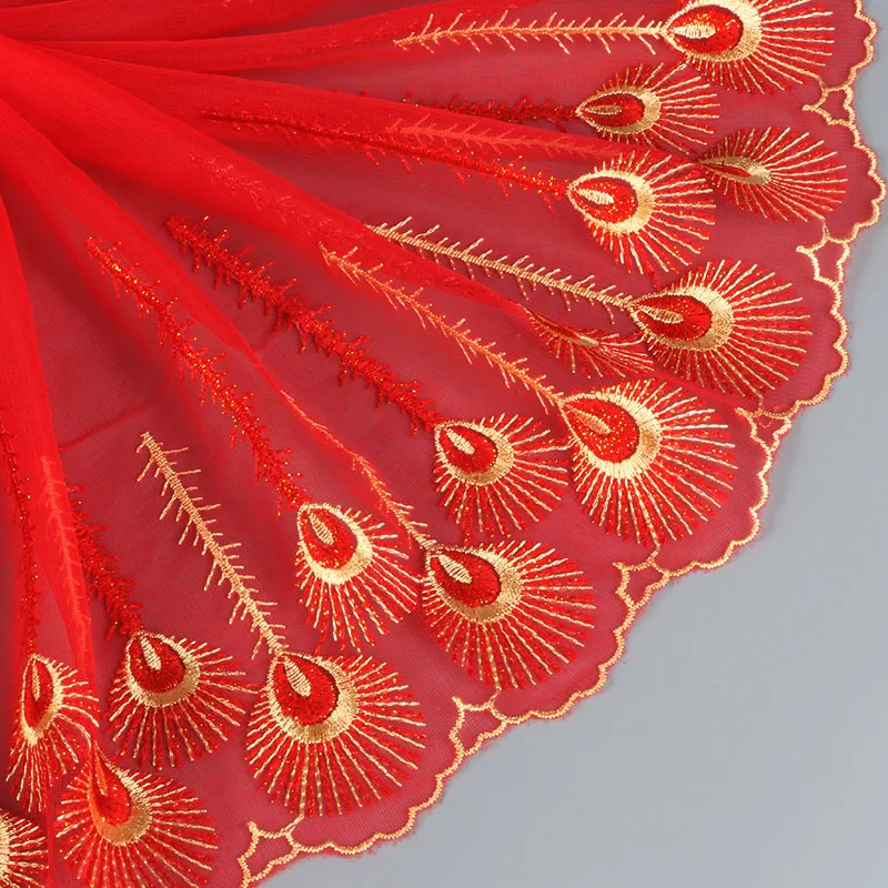 1yard Red Selling Embroidery Net Lace Fabric Peacock Phoenix Feather DIY Mesh Tulle Doll Skirt Inner Clothing Accessories
1yard Red Selling Embroidery Net Lace Fabric Peacock Phoenix Feather DIY Mesh Tulle Doll Skirt Inner Clothing Accessories