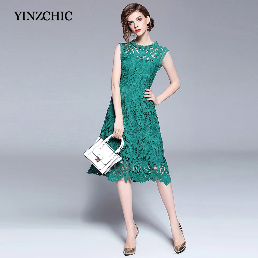 solid green woman summer lace mid dress sleeveless office lady knee-length dress ladies hollow out lace dress
solid green woman summer lace mid dress sleeveless office lady knee-length dress ladies hollow out lace dress