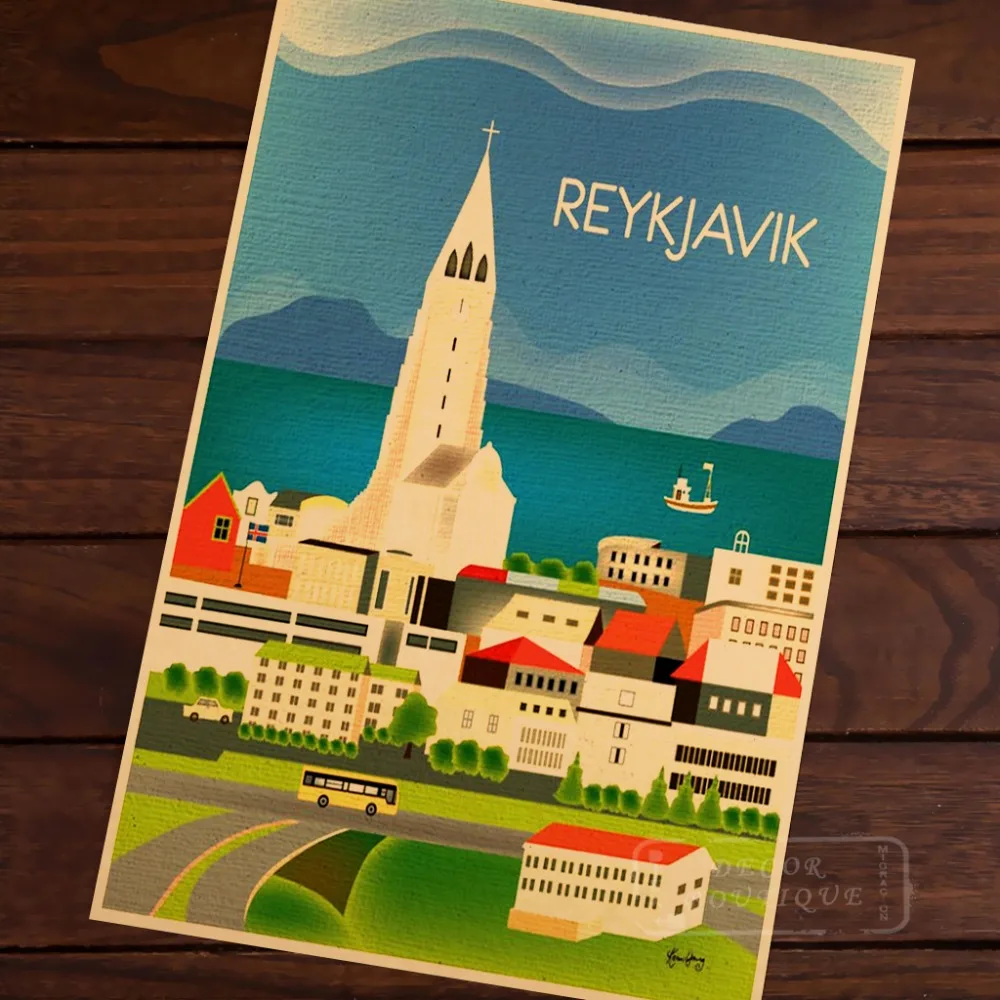 Reykjavik, Iceland Vertical Destination Art Vintage Retro Canvas Painting Frame Poster DIY Wall Home Posters Home Decor Gift
Reykjavik, Iceland Vertical Destination Art Vintage Retro Canvas Painting Frame Poster DIY Wall Home Posters Home Decor Gift
