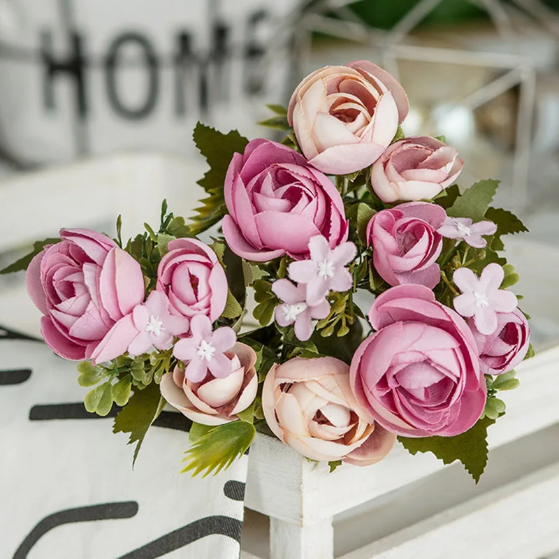 10 head/bouquet Artificial Silk flowers simulation rose small tea buds flowers garden decoration flores artificial fake flowers
10 head/bouquet Artificial Silk flowers simulation rose small tea buds flowers garden decoration flores artificial fake flowers