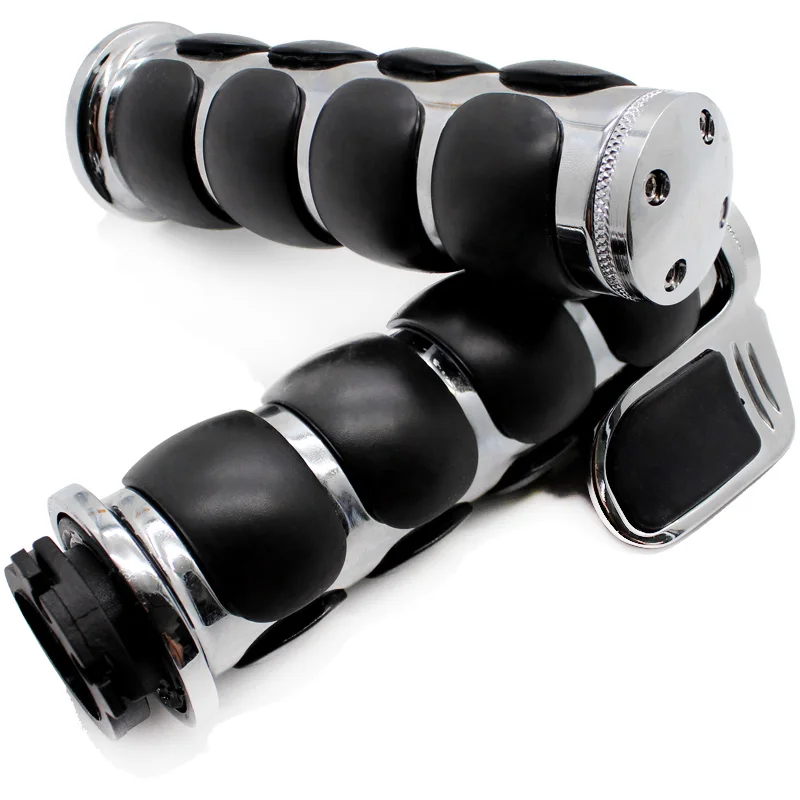 ROAOPP Motorcycle Hand Grips 25MM Handlebar One Pair For Harley Street Glide Kawasaki Vulcan 800 900 1500 1600 2000 Classic VN