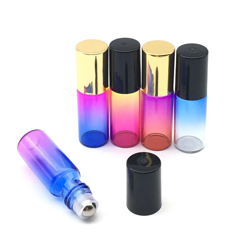 10pcs 5ml Gradient Colorful Roller Glass Perfume Bottle Roller Empty Fragrance Roll-On Essential Oil Bottle Black Gold Cap
10pcs 5ml Gradient Colorful Roller Glass Perfume Bottle Roller Empty Fragrance Roll-On Essential Oil Bottle Black Gold Cap