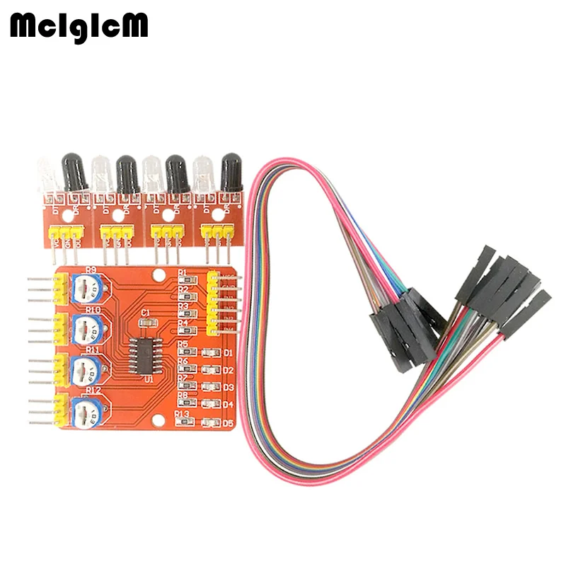 2 Sets Four-way infrared tracing / 4 channel tracking module / transmission line / obstacle avoidance / car / robot sensors
2 Sets Four-way infrared tracing / 4 channel tracking module / transmission line / obstacle avoidance / car / robot sensors