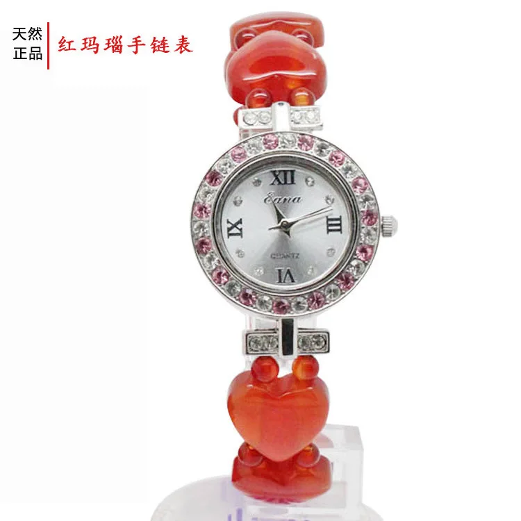 2020 New Arrival Fashion Eana Brand Watch Korean Temperament Set Auger Female Table Heart-shaped Red Agate Bracelet By Hand
2020 New Arrival Fashion Eana Brand Watch Korean Temperament Set Auger Female Table Heart-shaped Red Agate Bracelet By Hand