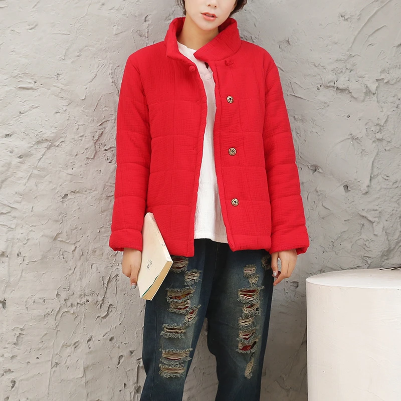 Johnature Women Cotton Coats 3 Colour Stand 2019 Winter New Vintage Button Thicken Casual Warm Clothes Loose Parkas Chinese Coat
Johnature Women Cotton Coats 3 Colour Stand 2019 Winter New Vintage Button Thicken Casual Warm Clothes Loose Parkas Chinese Coat