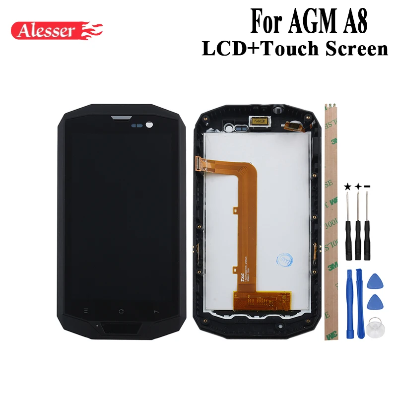 Alesser For AGM A8 LCD Display and Touch Screen With Frame Assembly Repair Parts With Tools And Adhesive For AGM A8 Phone
Alesser For AGM A8 LCD Display and Touch Screen With Frame Assembly Repair Parts With Tools And Adhesive For AGM A8 Phone
