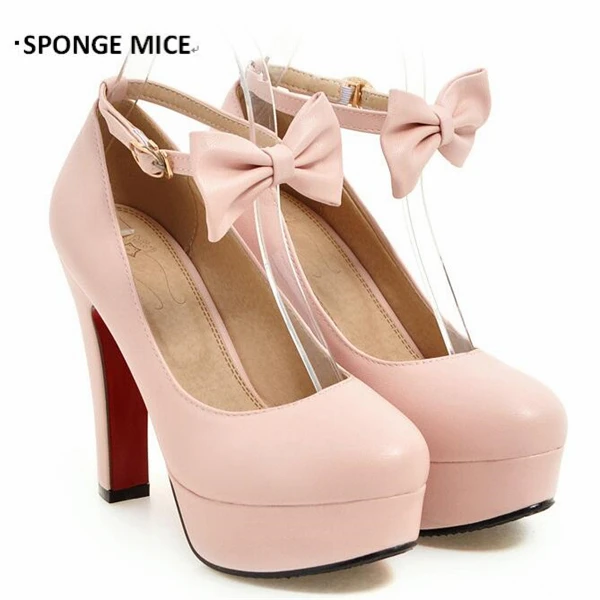 Spring And Autumn Korean Version Of The Sweet Bow Large Size High Heels Wedding Shoes Thick With Single Shoes Word Buckle Strap
Spring And Autumn Korean Version Of The Sweet Bow Large Size High Heels Wedding Shoes Thick With Single Shoes Word Buckle Strap