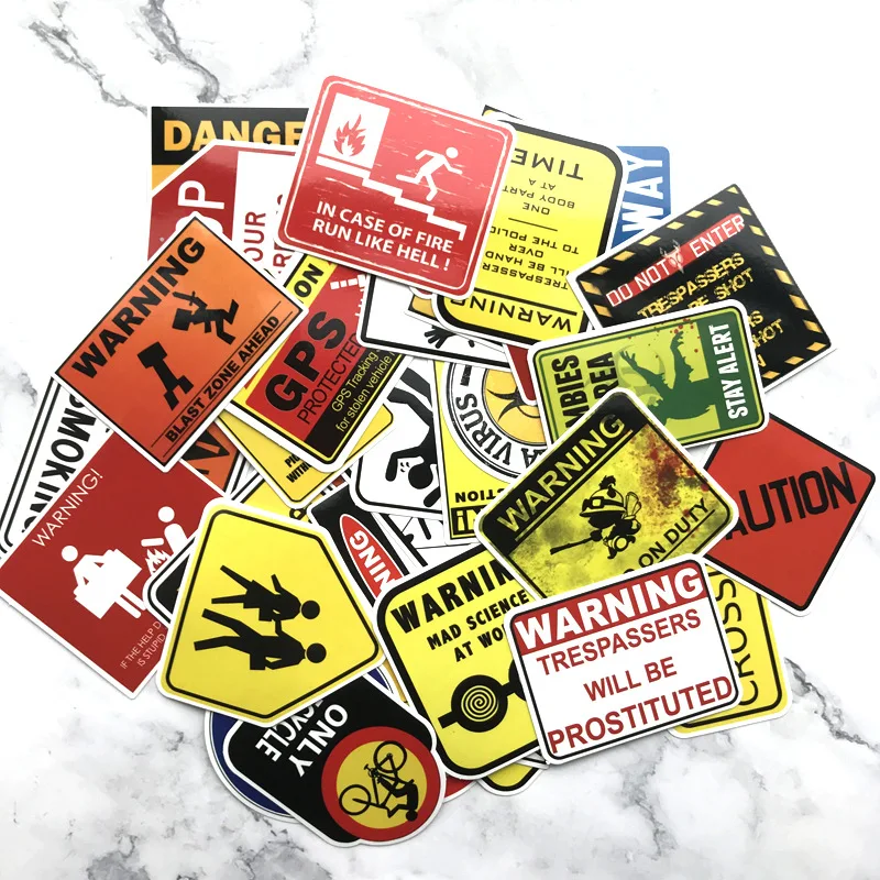TD ZW 50PCS Banning Signs Stickers Warning Danger Reminder Waterproof Decal Sticker to Car Laptop Suitcase Motorcycle Snowboard
TD ZW 50PCS Banning Signs Stickers Warning Danger Reminder Waterproof Decal Sticker to Car Laptop Suitcase Motorcycle Snowboard