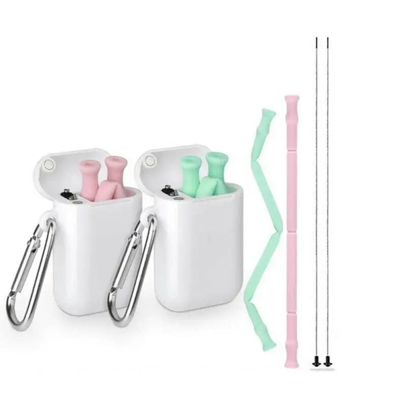 Collapsible Silicone Straw Reusable Metal Straw Color Expandable Drinking Straw Is Suitable For Outdoor Kitchen Bar Accessories
Collapsible Silicone Straw Reusable Metal Straw Color Expandable Drinking Straw Is Suitable For Outdoor Kitchen Bar Accessories