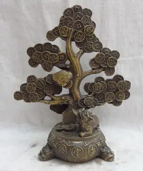 Chinese Bronze Wealth Coin RuYi Tree Animals Unicorn Lion Statue Treasure Bowl
Chinese Bronze Wealth Coin RuYi Tree Animals Unicorn Lion Statue Treasure Bowl