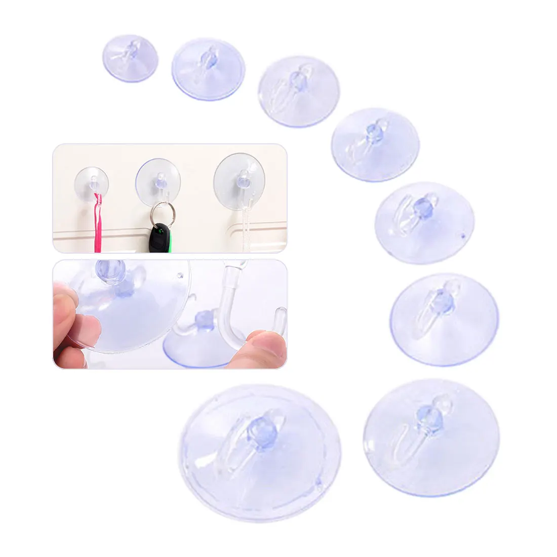 10PCS/Pack Hot Sale Portable Transparent PVC Home Shower Room Wall Hooks Hanger Kitchen Bathroom Suction Cup Suckers Accessories
10PCS/Pack Hot Sale Portable Transparent PVC Home Shower Room Wall Hooks Hanger Kitchen Bathroom Suction Cup Suckers Accessories