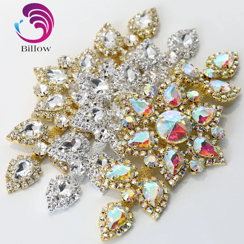 14x6.5cm 1 pcs High Quality Crystal AB Sew On Rhinestone Applique Sewing Rhinestone Corsage for Wedding Decoration B1657
14x6.5cm 1 pcs High Quality Crystal AB Sew On Rhinestone Applique Sewing Rhinestone Corsage for Wedding Decoration B1657