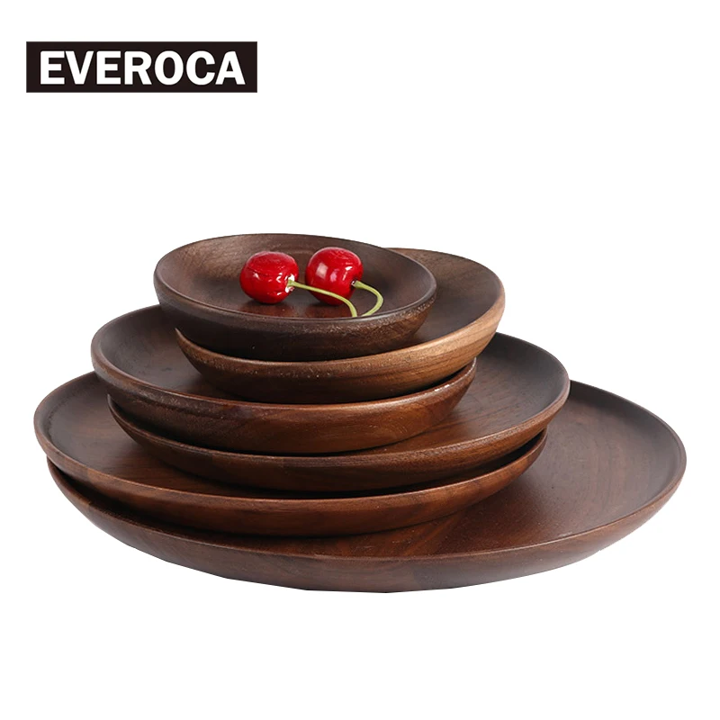 Black Walnut Plate 6 Sizes Wood Dish Dinner Plate Round Dessert Plate Mug Mat Heat Resistance
Black Walnut Plate 6 Sizes Wood Dish Dinner Plate Round Dessert Plate Mug Mat Heat Resistance